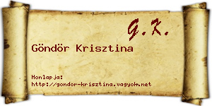 Göndör Krisztina névjegykártya