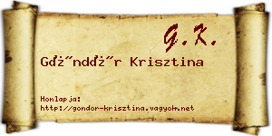 Göndör Krisztina névjegykártya